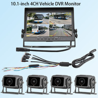 Monitor Integrado DVR para Vehículo de 10.1 Pulgadas HD 4CH, con Función de Pantalla Dividida en 4 y Múltiples Modos de Visualización