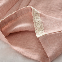 Nouvel ensemble deux pièces rose doux pour bébé fille, style coréen, été 2026 : chemise sans manches en dentelle et pantalon