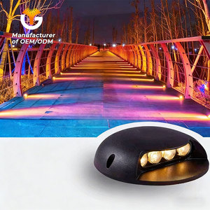 ไฟส่องขั้นบันได LED สำหรับภายนอกอาคาร 4W IP67 กันน้ำ ตัวเรือนอะลูมิเนียม ควบคุมด้วยรีโมท 2700K แบบกระจายแสง Type III ใช้ไฟ DC24V/220V สำหรับสวน - Product Image 1