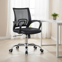 Chaise de direction ergonomique avec design moderne, base pivotante en acier, réglage manuel de la hauteur pour la maison, l'hôtel et le bureau