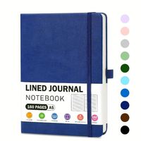 Carnet de notes A5 personnalisé avec logo, quadrillé et à points, en cuir, avec élastique, couverture rigide, journal, agenda, planificateur