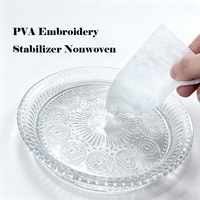 OEM 100% PVA Non-tissé, Rouleau de stabilisateur de broderie soluble dans l'eau, Tissu textile soluble pour broderie