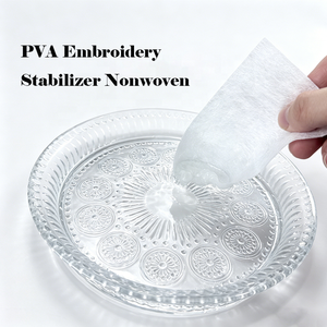 OEM 100% PVA Non-tissé, Rouleau de stabilisateur de broderie <span class=keywords><strong>soluble</strong></span> dans l'eau, Tissu textile <span class=keywords><strong>soluble</strong></span> pour broderie - Product Image 3