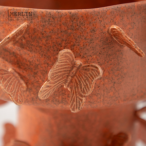 Merlin vivant fait à la main Vase en céramique décoration Style pastoral papillon Vase jardin décor Chaozhou céramique usine en gros - Product Image 6