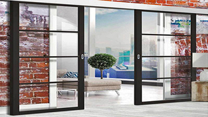 Verre en fer Villa balcon <span class=keywords><strong>terrasse</strong></span> cloison intérieur salon chambre à coucher maison bureau en acier conception graphique portes coulissantes moderne 208 - Product Image 5