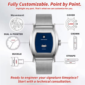 Reloj de Pulsera Personalizado de Alta Calidad ST1721, Reloj Mecánico de Salto de Hora, Reloj de Vestir Minimalista de Acero Inoxidable para Hombre - Product Image 2