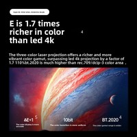 Projecteur intelligent DLP laser tricolore 4K JMGO N1S Pro avec 3D 2500 lumens portable pour la maison/le bureau/l'entreprise