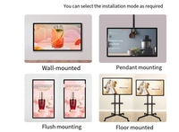 Écran publicitaire LED mural personnalisé 1080p, 32-55 pouces, Android WiFi/4G pour bureau, mariage, centre commercial