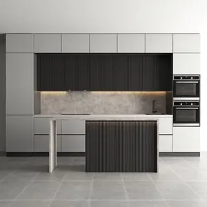 Индивидуальный полный набор решетки лакового дизайна немецкий современный шкаф кухня