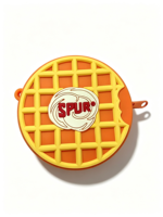 Porte-monnaie miniature personnalisé en silicone avec fermeture éclair, en caoutchouc de qualité alimentaire, motif animal de dessin animé, hamburger, gaufre, porte-clés