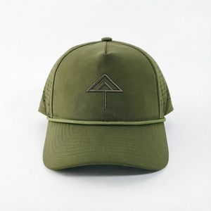 Gorra de Golf Vintage con Bordado de Logotipo Personalizado, 5 Monogramas, Cierre de Hebilla, Protección Solar, 100% Poliéster, Cuatro Paneles - Product Image 1