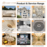 Lavabo en marbre Calacatta Gold de Cammy Stone, design luxueux et esthétique, pierre naturelle, pour hôtel, chambre, salle de bain, toilettes