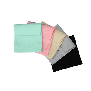 Enveloppe rabat anti-poussière bijoux mini sac logo personnalisé à la mode bijoux stockage ultra-fin fibre velours sac - Product Image 5