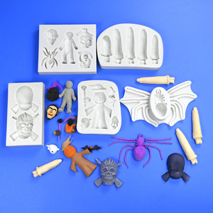 Molde <span class=keywords><strong>de</strong></span> Silicona para Fondant <span class=keywords><strong>de</strong></span> Halloween con Diseño <span class=keywords><strong>de</strong></span> Araña, Dedo Roto y Zombie, para <span class=keywords><strong>Pastel</strong></span> y Chocolate - Product Image 2