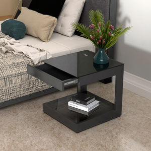 Hiện đại phong cách Bắc Âu đầu giường phong cách Bàn cà phê với kính hàng đầu cho đồ nội thất nhà thông minh giường bên bảng - Product Image 2