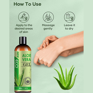 Gel Suavizante 100% Aloe Vera - Cuidado de <span class=keywords><strong>la</strong></span> Piel para una Calmante y Reafirmante Acción Profunda y Rápida - Alivia Después <span class=keywords><strong>del</strong></span> Afeitado y Quemaduras Solares - 281325 - Product Image 5