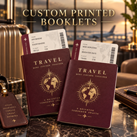 Couverture de passeport en cuir personnalisée pour événement de mariage, impression à chaud dorée pour décoration sur le thème du voyage