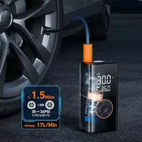 Pompe à air portable 80W avec écran LED numérique, lumière d'urgence extérieure pour pneus de SUV, en ABS