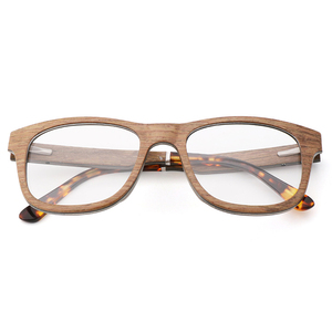 Lentes intercambiables de madera de acetato de buena calidad Gafas ópticas Gafas de madera Óptica de madera al por mayor en China - Product Image 2