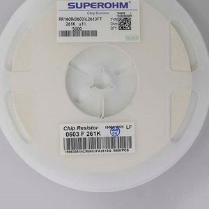 Manufacturer Direct RR1608 0603L2613FT 0603 1608 Resistors Chip Resistors SMD Resistors 261Kohm 1% 1/10W Thick Film Resistor - Product Image 1