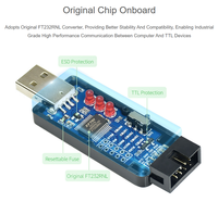 Konverter USB ke TTL Industri, FT232RNL Asli, Perlindungan Multi & Dukungan Sistem