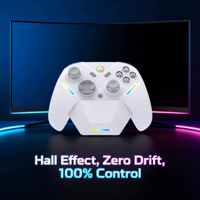 Manette de jeu Support de diffusion en continu Manette de jeu avec station de charge Jeu mobile sans fil Joystick pour PC /Switch/IOS /Android