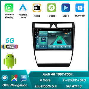 Reproductor de radio para coche con chip inalámbrico 5G WIFI 6 para <span class=keywords><strong>Audi</strong></span> <span class=keywords><strong>A6</strong></span> <span class=keywords><strong>C5</strong></span> 1997-2004 navegación GPS BT5.4 Android Auto inalámbrico Carplay 4G LTE - Product Image 3