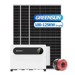 Greensun Big Power Solar System 80kw 100kw 200kw 500kw 1000kw on Grid Solar Energy System for Commercial Use