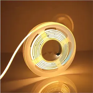 Flexible 5M COB LED Strip Light 12V Warm White 3500K Indoor <b>Decorative</b> Lighting with 320 LEDs per Meter, IP20 PVC Aluminum, Epis - Product Image 5