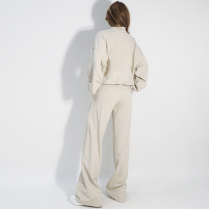 Set Felpa con Cappuccio e <span class=keywords><strong>Joggers</strong></span> da <span class=keywords><strong>Donna</strong></span> in Spandex/<span class=keywords><strong>Cotone</strong></span> con Logo Personalizzato, Effetto Acid Wash, Stile Streetwear, Zip-Up, Oversize con Badge e Paillettes - Product Image 5