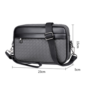 Bolso bandolera de cuero PU de diseñador, bolso de mensajero de lujo para negocios, bolsos multifuncionales informales para hombre - Product Image 2