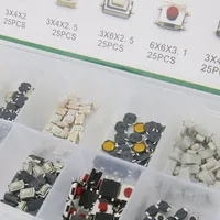 250PCS 1Set 10 Types Durable Car Remote Control Tablet actile Push Button Switch Car Keys Button Touch Microswitch With Box