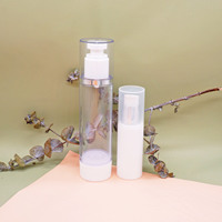 Sebagai bulat transparan putih 20ml 100ml dinding ganda botol semprot tanpa udara 10 ml