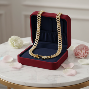 สร้อยคอสัตว์เลี้ยงแบบโซ่คิวบา ดีไซน์หรูหรา ประดับคริสตัลเพชร วัสดุโลหะผสมสังกะสี แข็งแรง ทนทาน แฟชั่นใหม่ล่าสุด - Product Image 5