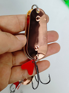 Señuelo de pesca artificial tipo cuchara giratoria extragrande de doble pieza para lances largos, para lucio grande - Product Image 5