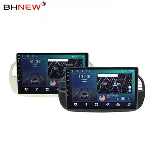 안드로이드 자동차 오디오 피아트 500 멀티미디어 라디오 비디오 플레이어 GPS 네비게이션 지원 와이파이 carplay DVR DVD