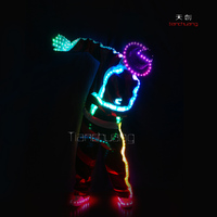 Costume da ballo programmabile di Michael Jackson con cappello e scarpe che forniscono alimentazione mobile al costume