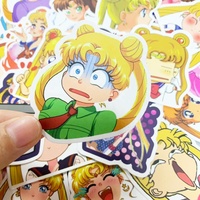 50 Pegatinas de Sailor Moon, Anime de Dibujos Animados, para Niñas, para Cuadernos, Mesas, Maletas, Computadoras Portátiles, Patinetas, Teléfonos