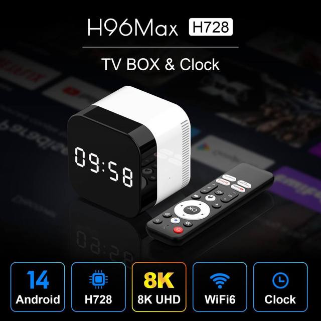 Amlogic S905X5M Quad Core Support IPTV 4K Streaming Smart 2GB 16GB WiFi 6 Voice Control Android 14 TV Box Media Player