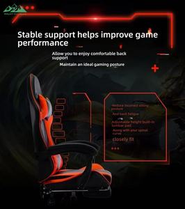 <span class=keywords><strong>Silla</strong></span> de Juego Wayon de Respaldo Alto Ajustable en Blanco y Negro <span class=keywords><strong>con</strong></span> Soporte Lumbar, Reposacabezas y Reposapiés - Product Image 5