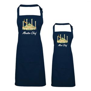 Juego de Delantales de Cocina Ajustables para Padres e Hijos con Diseño de Luna Creciente de la Mezquita, para el Ramadán Musulmán - Product Image 2