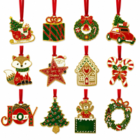 Imán Metálico Navideño con Forma Personalizada para Decoración de Árboles y Empaque de Regalos