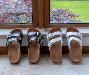 Pantofole da <span class=keywords><strong>donna</strong></span> semplici in <span class=keywords><strong>sughero</strong></span> piatte comode <span class=keywords><strong>sandali</strong></span> estivi femminili - Product Image 6