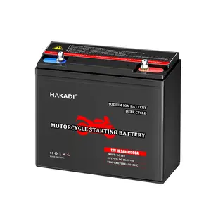 HAKADI Batterie Sodium ION 12v 10A Puissance de démarrage du moteur 315CCA 20C 200A Courant Intégré Équilibreur Personnaliser logo NA +