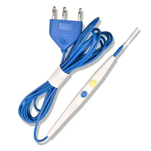 Disposable Push Button Electro surgical ESU Pencil Cautery Pen with Stainless Steel Blade with three pronged connector