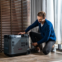Centrale électrique portable 4000W pour camping en plein air d'urgence 5kwh panneau solaire chargeur de téléphone cuisinière avec lampe de poche