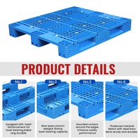 Palette en plastique haute performance 1400x1300x165 mm 14 tubes en acier 39,5 kg pour projets d'infrastructure et carreaux de construction