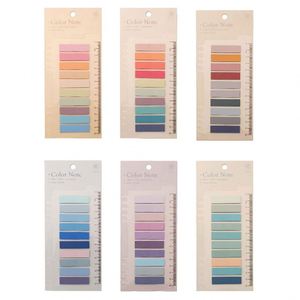 Morandi Self-Adhesive Book Flag Strip Index <b>Labels</b> Clear Highlighter Tape for <b>Sticky</b> <b>Labels</b> Books Writable Page Markers - Product Image 3