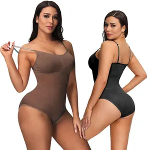 YIYUN Fajas Colombianas Detachable Crouth Push Up Bust Lifter Belly Women Body Shaper Ribbed Seamless Shapewear
