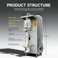 Machine automatique de remplissage d'eau pure en sachets préformés, avec moteur PLC, haute précision, pour sachets et bouteilles de 500 ml, pompe et surveillance à distance